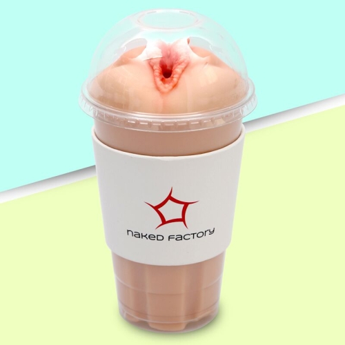Мастурбатор-вагина наскрізний у колбі тілесний Naked Factory Cup Sleeve V-3 - 8