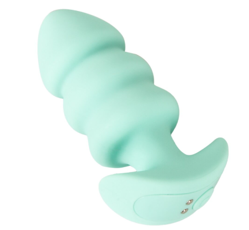 Анальна вібропробка зелена Soft Silicone Vibrating Mini Butt Plug - 7
