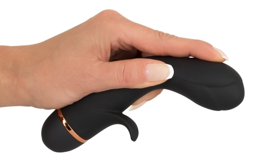 Вібратор тюльпан силіконовий чорного кольору Bendy Tulip Vibrator - 5