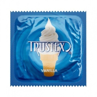 Презерватив из премиального латекса с ароматом и вкусом ванили Trustex Vanilla Lubricated 1 штука