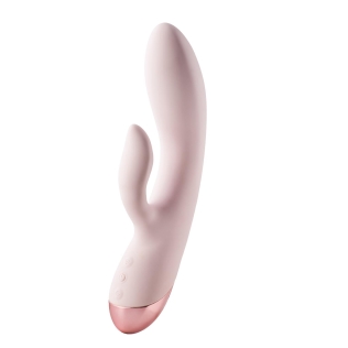 Вибратор с отростком для клитора телесного цвета Dream Toys VIVRE DUO VIBE COCO