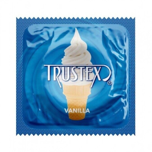 Презерватив из премиального латекса с ароматом и вкусом ванили Trustex Vanilla Lubricated 1 штука - 1