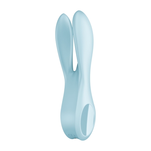 Кліторальний стимулятор блакитного кольору Satisfyer Threesome 1 - 5