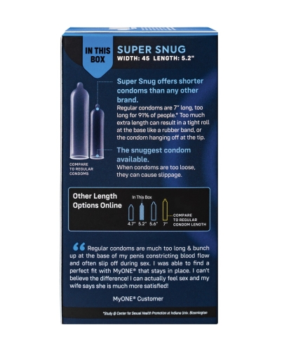 Презервативы из высококачественного безопасного для тела латекса MyONE Super Snug Размер 45Д 10 штук - 3