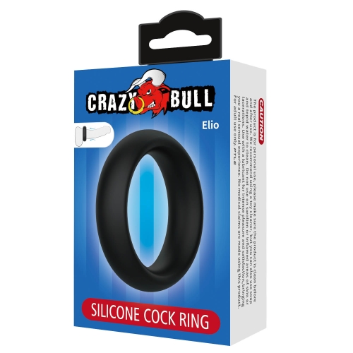 Ерекційне кільце на член силіконове чорне LYBAILE Crazy Bull Elio - 7