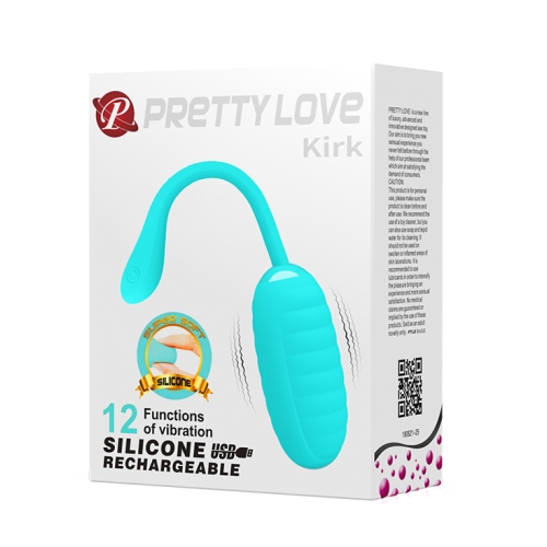 Віброяйце вагінальне силіконове блакитне LYBAILE Pretty Love Kirk - 11