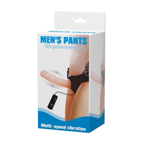 Страпон Чоловічий з вібрацією на пульті ДУ тілесний "Perfect for men" - 11