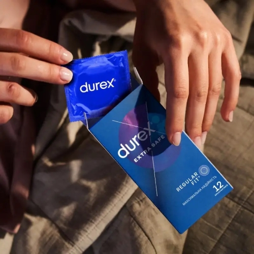Презервативы максимальная надежность латексные с силиконовой смазкой Durex Extra Safe 12 штук - 6
