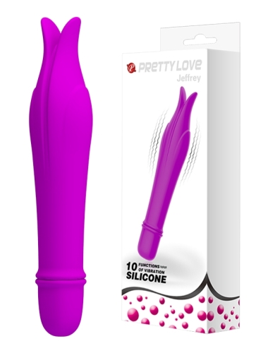 Силиконовый вибратор для стимуляции чувствительных зон фиолетовый Pretty Love Jeffrey - 1