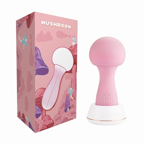 Вібромасажер стимулятор клітора та інтимних зон рожевий OTOUCH Mushroom - 9