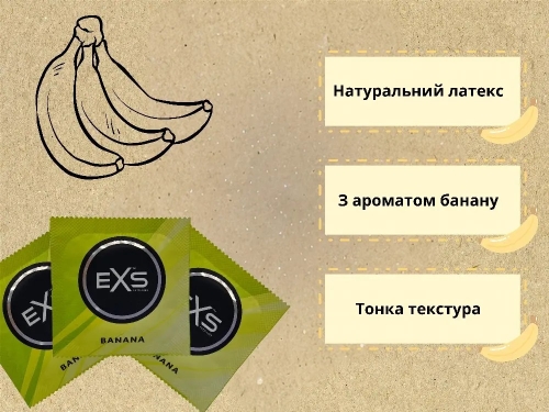 Набор презервативов для орального секса с ароматом банана Exs Banana 10 штук - 2