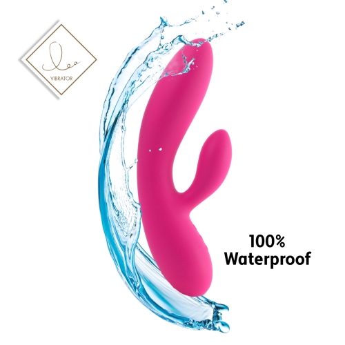 Кролик вібратор з відростком для клітора з двома моторами рожевий FeelzToys Lea Rabbit Vibrator - 5