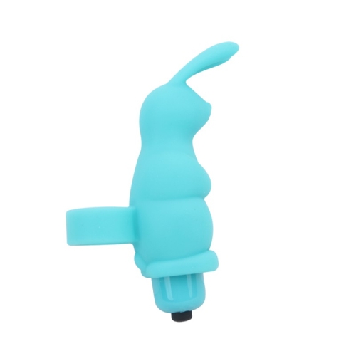 Кліторальний стимулятор на палець блакитного кольору Chisa Sweetie Rabbit - 3