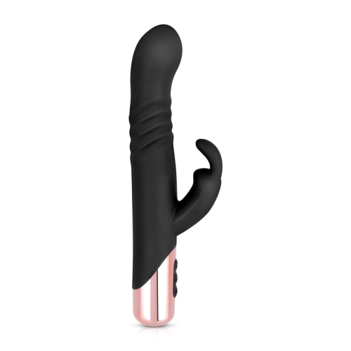 Вібратор Пульсатор кролик чорний Rosy Gold Rabbit Vibrator with thrusting function - 2