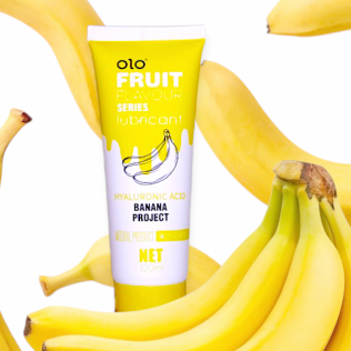 Оральный лубрикант на водной основе с ароматом и вкусом банана OLO fruit Flavour Series 120 мл