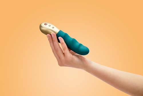 Пульсатор вібратор Блакитний вагінальний з хвилями FUN FACTORY Stronic Petite - 9