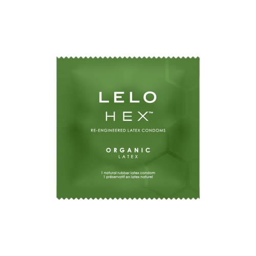 Презервативы тонкие и суперпрочные из органического латекса LELO HEX Condoms Organic 3 штуки - 4
