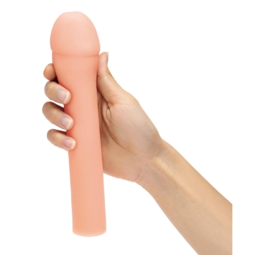 Насадка на член гладка з 3 ерекційними кільцями у наборі бежева Size-Up Penis Extender - 4