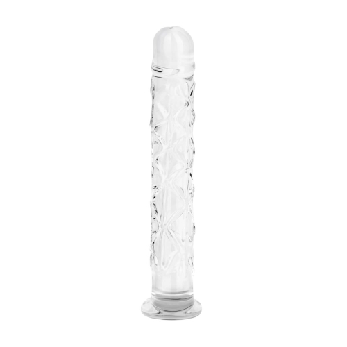Стеклянный фаллоимитатор прозрачный Gildo Textured Glass Dildo No. 36 - 4