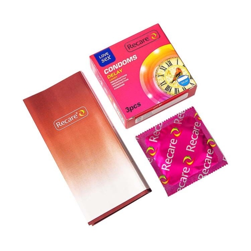 Презервативы пролонгирующий эффект конфетный аромат Recare Delay Candy Condoms 3 штуки - 3