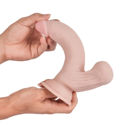 Фаллоимитатор реалистичный на присоске телесного цвета Vscnovelty Knight Cock 3D Triple Density - 3