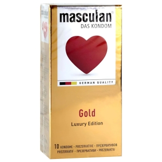 Презервативы с ароматом ванили золотистые Masculan Gold 10 штук