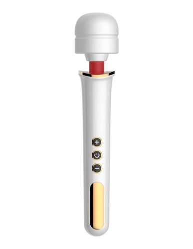 Вібромасажер Ванд у формі мікрофона білого кольору Boss series Massager Super Powerful - 2