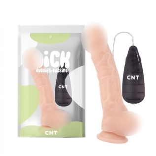 Вибратор реалистичный на присоске и с пультом управления Cnt Sex Pleaser Vibrating Dildo Flesh