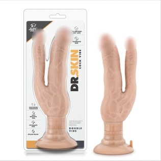 Подвійний вібратор реалістичний на присосці для подвійного проникнення Blush Dr.