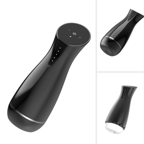 Мастурбатор с вибрацией черный Erospace Men’s Play Vacuum Male Masturbator модель B6 - 3