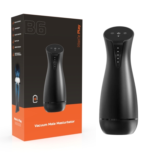 Мастурбатор с вибрацией черный Erospace Men’s Play Vacuum Male Masturbator модель B6 - 1
