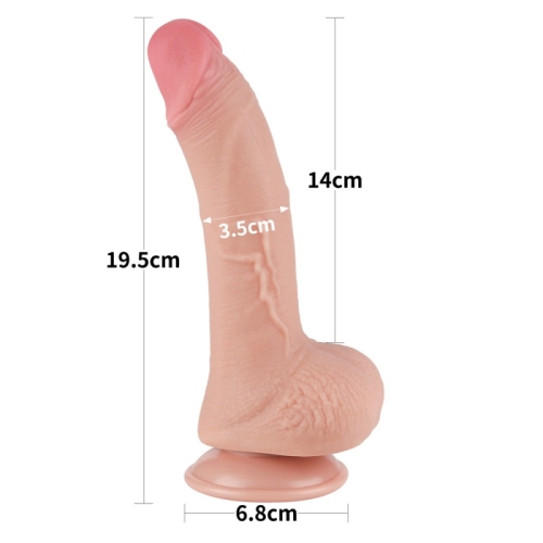 Реалістичний фалоімітатор Sliding Skin Dual Layer Dong Flesh 7.5 тілесний - 2