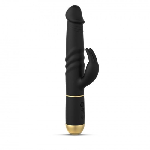 Вібратор кролик з зворотно поступальними рухами головки чорний Dorcel Furious Rabbit 2.0 - 3