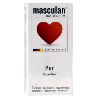 Презервативы ультратонкие прозрачные Masculan Pur 10 штук