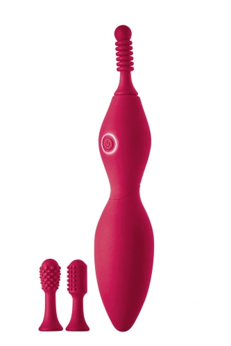 Вібратор для клітора з насадками рожевого кольору Dream Toys SPARKLING VERONA - 1
