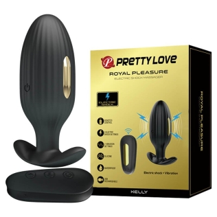 Анальная вибро втулка с электростимуляцией и пультом ДУ Pretty Love ROYAL PLEASURE