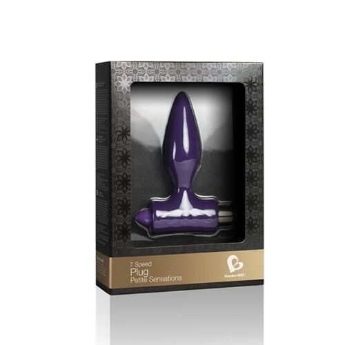 Вибрирующая анальная пробка фиолетовая ROCKS-OFF PETITE SENSATIONS PLUG - 2