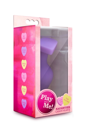 Анальная пробка фиолетовая PLAY WITH ME CANDY HEART FUCK ME - 2