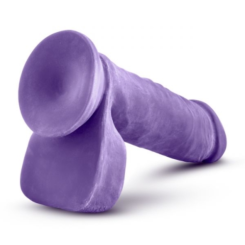 Фалоімітатор на присоску реалістик кібершкіра фіолетовий AU NATUREL bold HERO 8INCH DILDO - 5