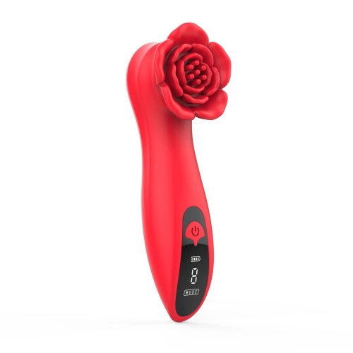 Вібратор для клітора у вигляді троянди червоний Loviss Tona Rose Vibrator 9 режимів - 3