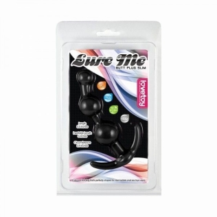 Анальна пробка із силіконових кульок Lovetoy Lure Me чорний