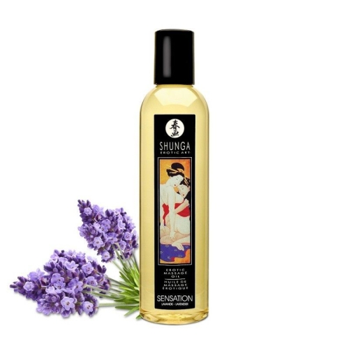 Олія для масажу розслаблююча з ароматом лаванди Shunga Sensation 250 мл - 1
