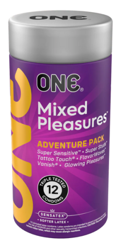 Набор презервативов различных видов ONE Mixed Pleasures 12 штук - 1