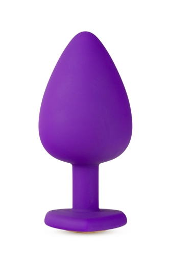 Анальна пробка зі стильним каменем TEMPTASIA BLING PLUG LARGE PURPLE - 1
