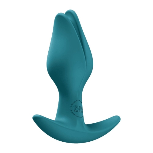 Анальная пробка с тонким ограничителем в виде бутона зеленая Fun Factory BOOTIE FEM - 2