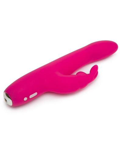 Вибратор с отростком для клитора розового цвета Fifty shades of grey Happy Rabbit Slimline Curve - 4