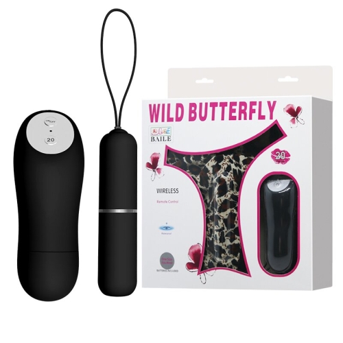 Вибростимулятор для клитора с пультом д/у и стрингами Lybaile Wild Butterfly - 1