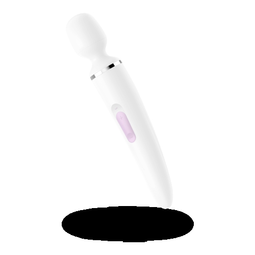 Вібромасажер для тіла і ерогенних зон Satisfyer Wand-er білий - 2