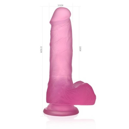Фаллоимитатор гелевый на присоске Lovetoy розовый - 2