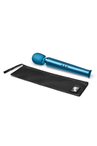 Вібромасажер Ванд у формі мікрофона синього кольору Le Wand Rechargeable massager - 4